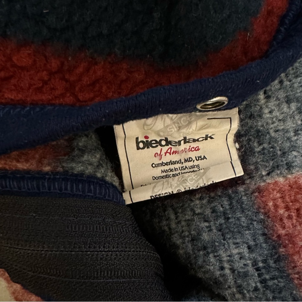 Vintage Biederlack of America Cuddle Wrap Blanket Zip Snap Boho U.S.A. - Picture 4 of 4